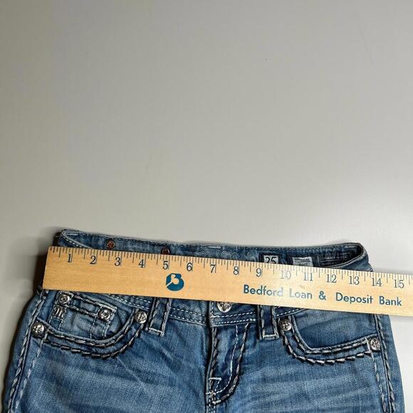 Miss Me Signature Bootcut Jeans Women’s (28x32) Medium Wash Flap Pockets y2k 00s - Picture 6 of 15